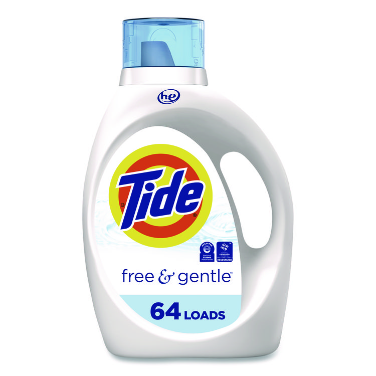 Tide Free and Gentle Liquid Laundry Detergent, 64 Loads, 84 oz Bottle (PGC1389041828)