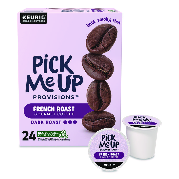 PICK ME UP PROVISIONS French Roast Coffee K-Cups, 24/Box (PIE5000381026)