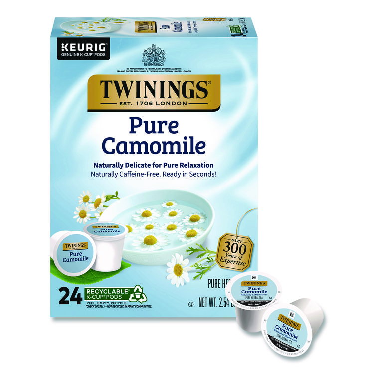 TWININGS Tea K-Cups, Pure Camomile, 0.11 oz, 24/Box (TWGTNA85790)