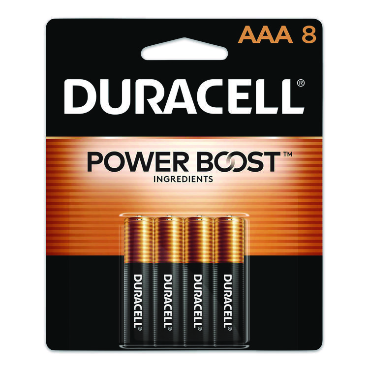 Duracell Power Boost CopperTop Alkaline AAA Batteries, 8/Pack, 40 Packs/Carton (DURMN2400B8ZCT)