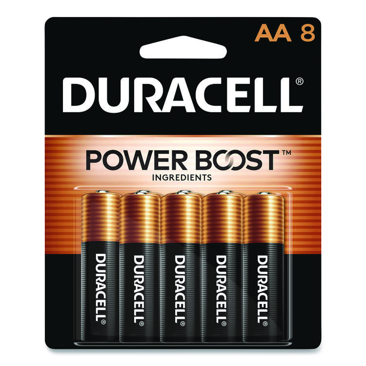 Duracell Power Boost CopperTop Alkaline AA Batteries, 8/Pack (DURMN1500B8Z)