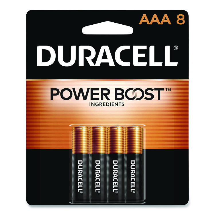 Duracell Power Boost CopperTop Alkaline AAA Batteries, 8/Pack (DURMN2400B8Z)