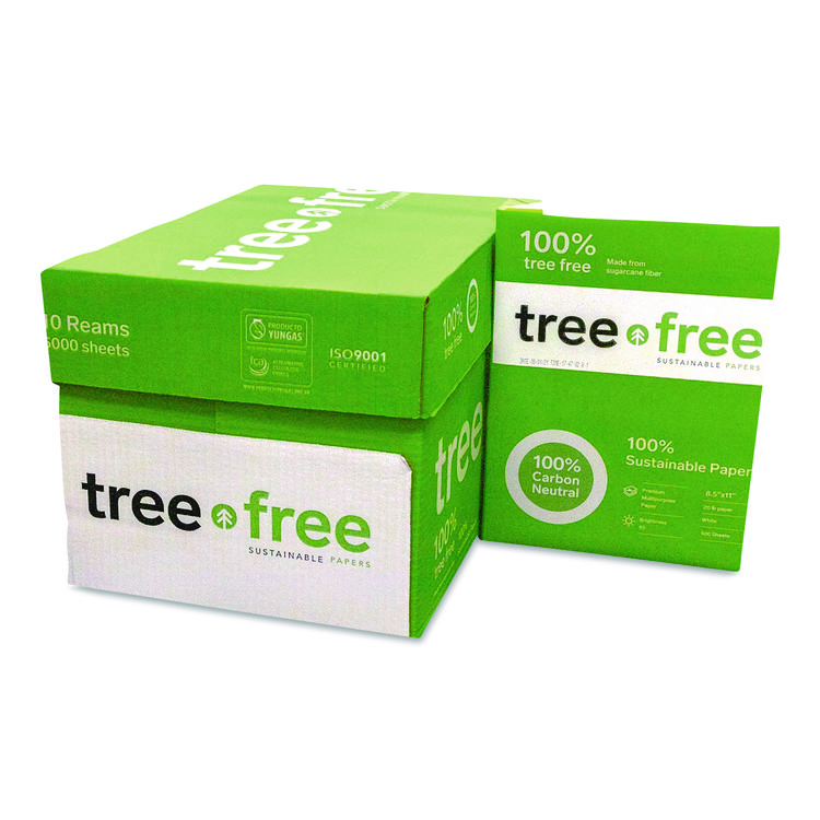 MAMMOTH TreeFree Multipurpose Paper, 92 Bright, 20 lb Bond Weight, 8.5 x 11, White, 500 Sheets/Ream, 10 Reams/Carton (TPPTFLTR10)