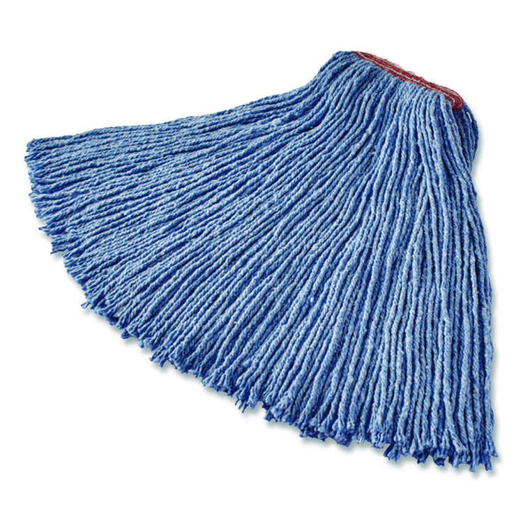 Rubbermaid Commercial Dura Pro Blend Wet Mop, Cotton/Rayon/Synthetic, Medium, Blue (RCPFGF51700BL00)