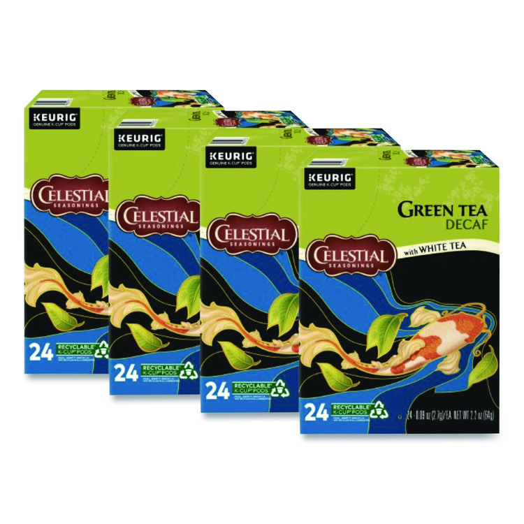 Celestial Seasonings Decaffeinated Green Tea K-Cups, 96/Carton (GMT14737CT)