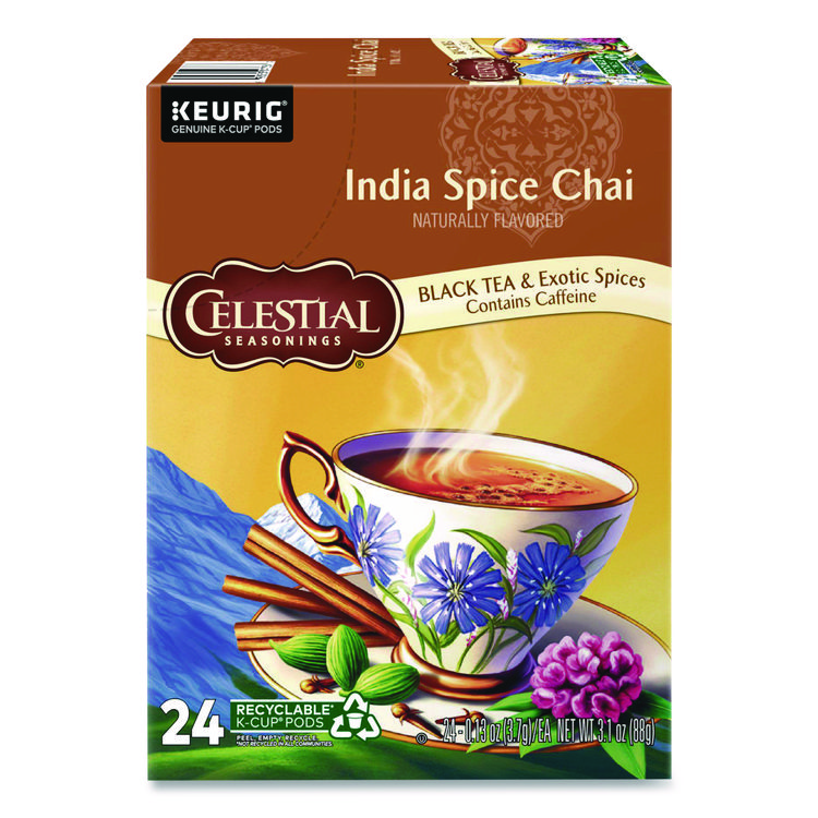 Celestial Seasonings India Spice Chai Tea K-Cups, 24/Box (GMT14738)