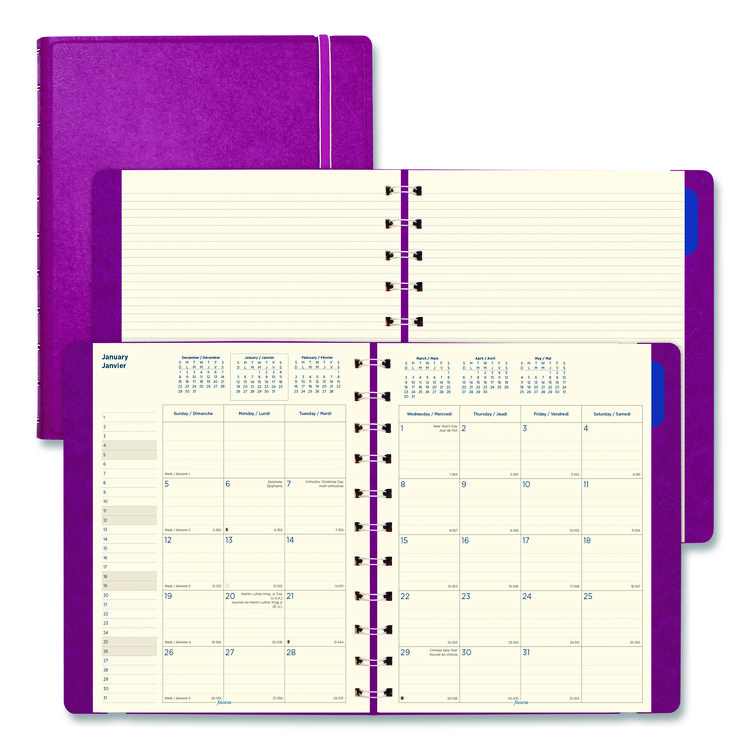 Filofax Soft Touch 17-Month Planner, 10.88 x 8.5, Fuchsia Cover, 17-Month: Aug 2025 to Dec 2026 (REDC1811003)