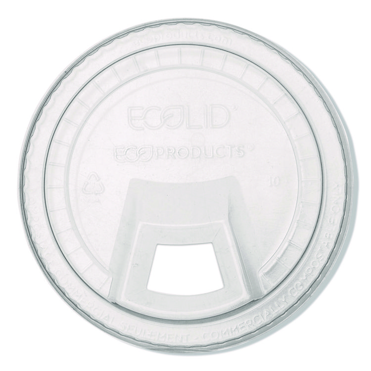 Eco-Products GreenStripe Cold Cup Sip Lids, Fits 9 oz/12 oz to 24 oz Cold Cups, Plastic, Clear, 1,000/Carton (ECOEPFLCS)
