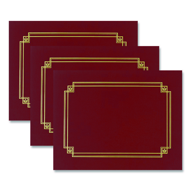 Great Papers! Premium Textured Certificate Holder, 12.65 x 9.75, Burgundy, 3/Pack (GRP939503)