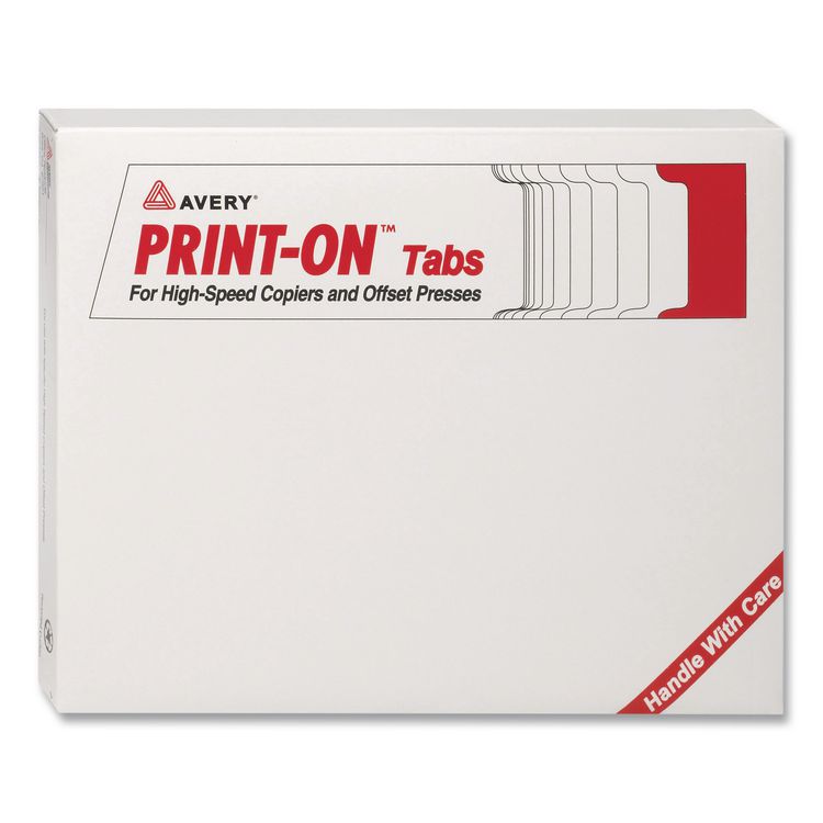 Avery Customizable Print-On Dividers, 3-Hole Punched, For Xerox 5090 Copiers, 5-Tab, 11 x 8.5, White, 30 Sets (AVE20406)