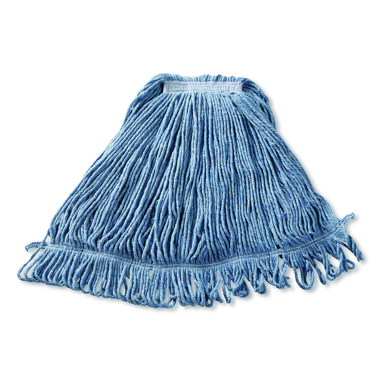 Rubbermaid Commercial Super Stitch Blend Mop, Cotton/Synthetic, Blue (RCPFGD21306BL00)