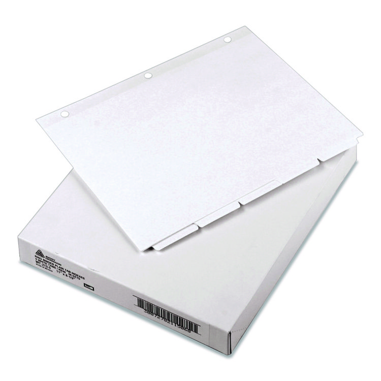 Avery Write and Erase Plain-Tab Paper Dividers, 5-Tab, 11 x 8.5, White, 36 Sets (AVE11506)