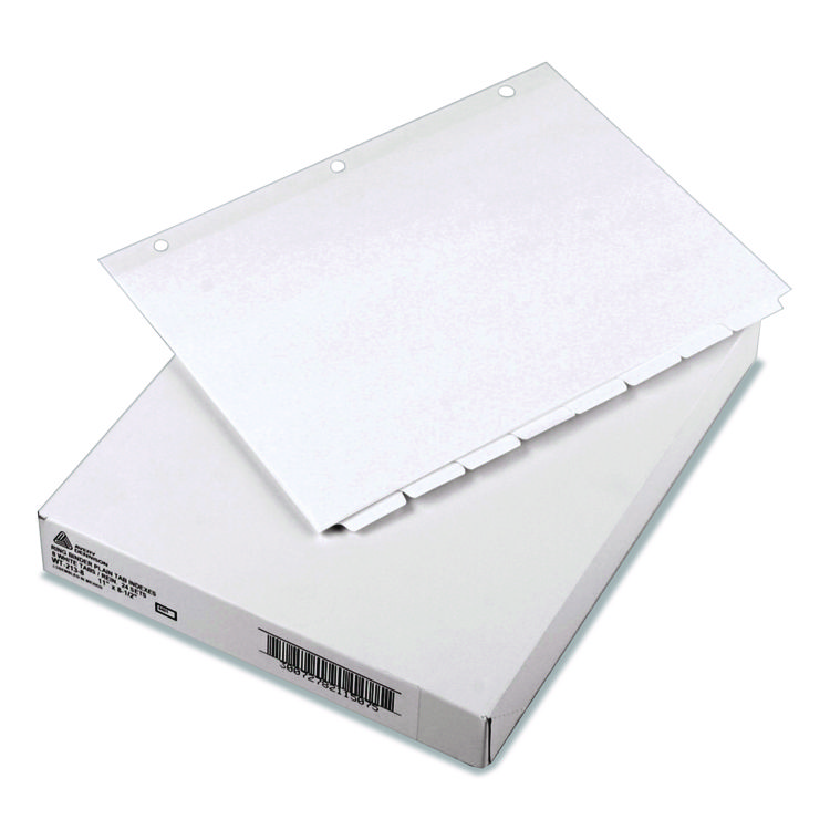 Avery Write and Erase Plain-Tab Paper Dividers, 8-Tab, 11 x 8.5, White, 24 Sets (AVE11507)