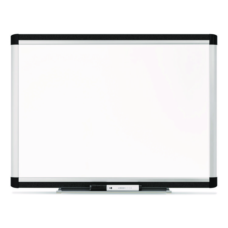 U Brands PINIT Magnetic Dry Erase Board, 24" x 18" (Actual Size: 23" x 17"), White Surface, Satin Aluminum Frame (UBR2804U0001)