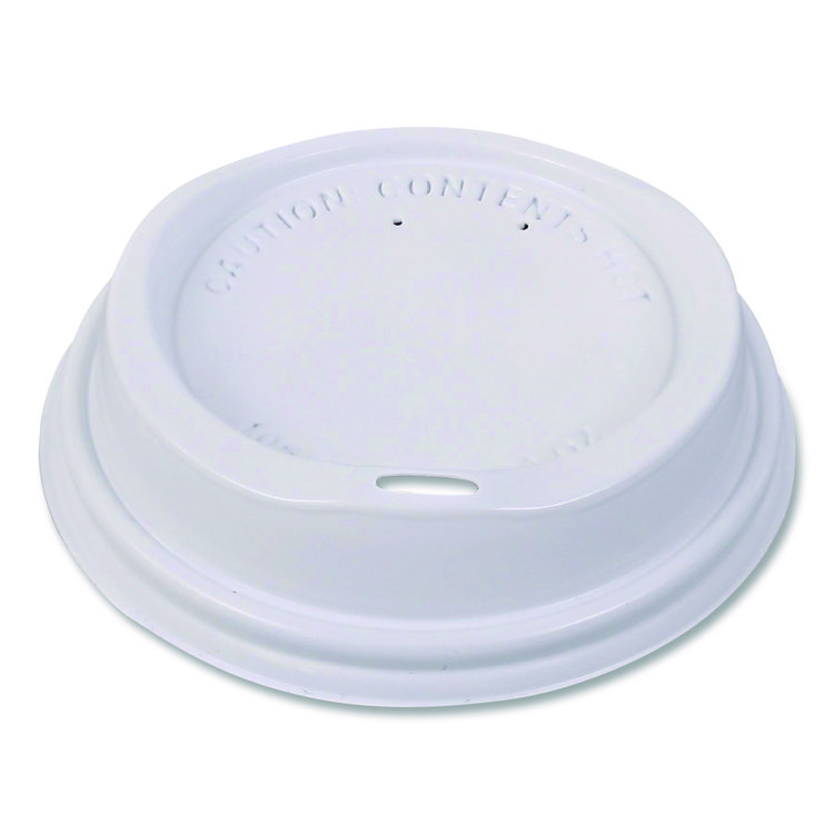 FLAVIA Hot Beverage Paper Cup Lids 10 oz, Fits FLAVIA 10 oz Paper Cup, White, 100/Sleeve, 10 Sleeves/Carton (LAV25200019)