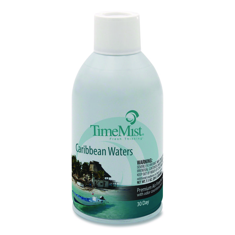TimeMist Premium Metered Air Freshener Refill, Caribbean Waters, 7.1 oz Aerosol Spray (TMS1042756EA)