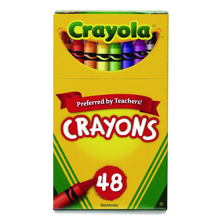 Crayola Classic Color Crayons in Flip Top Box with Tiered Sleeves, 48 Colors/Box (CYO520048)