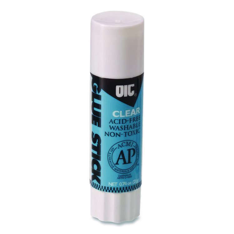 Officemate Glue Stick, 0.74 oz, Dries Clear (OIC50002)