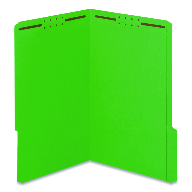 Pendaflex Colored Top Tab Fastener Folders, 2 Fasteners, Legal Size, Green Exterior, 50/Box (PFX27140)
