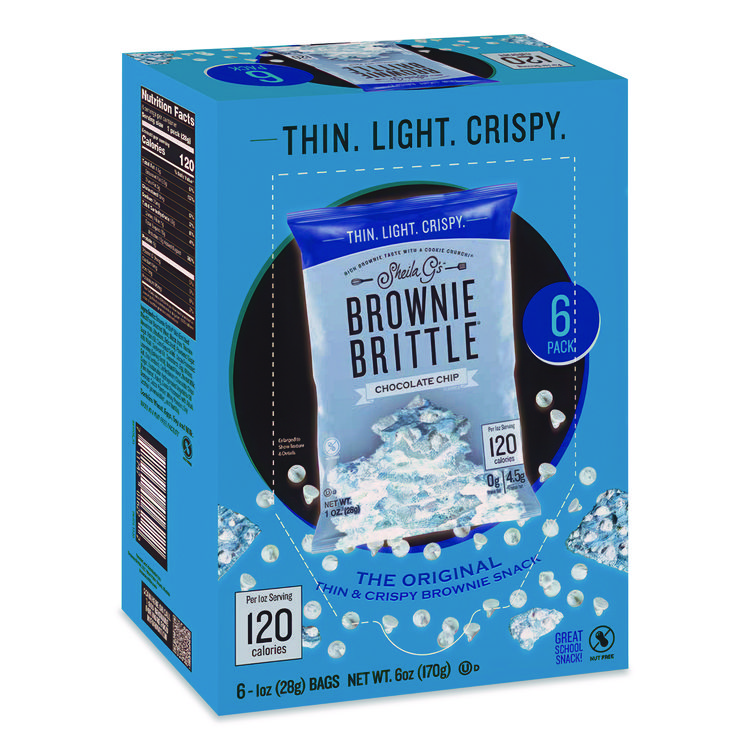 SHEILA G'S Chocolate Chip Crisps, 1 oz Bag, 6/Pack (SIHSGB01622)