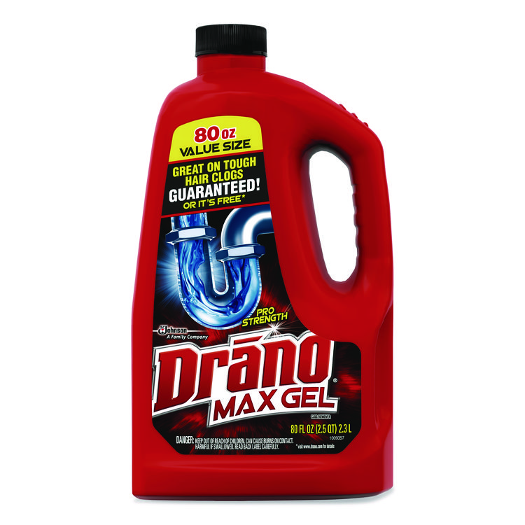 Drano Max Gel Clog Remover, 80 oz Bottle (SJN694772EA)