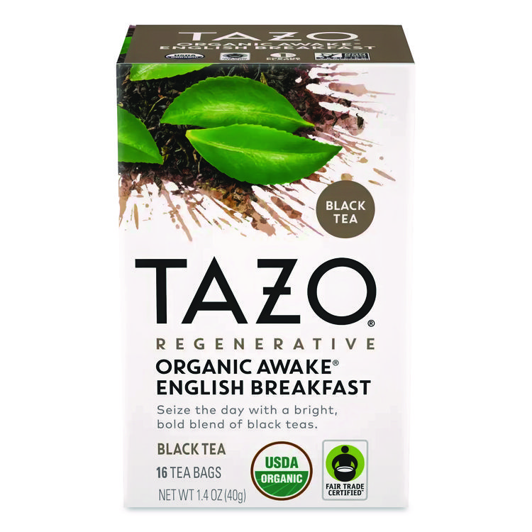 Tazo Tea Bags, Organic Awake English Breakfast, 16/Box (TZOTAZ00303BX)