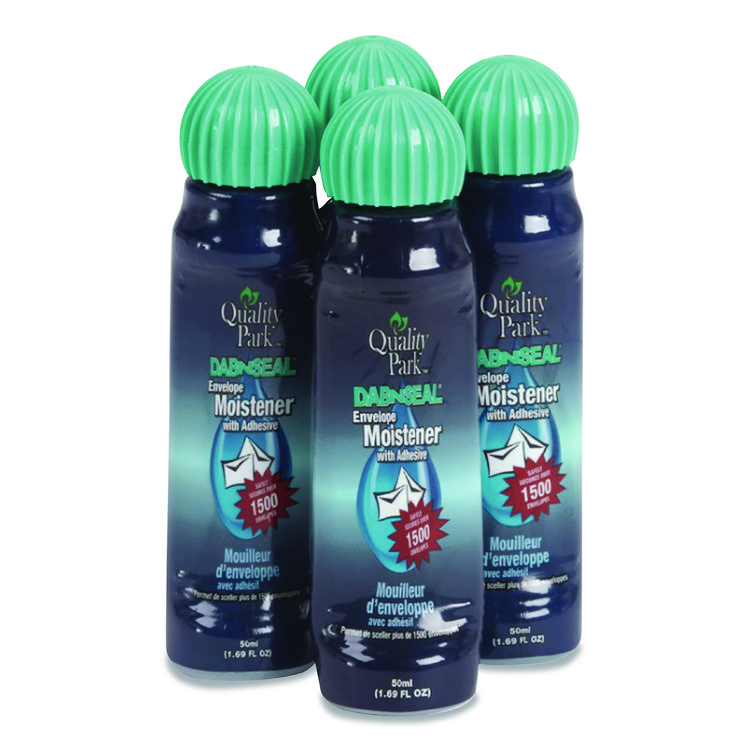 Quality Park Dab n' Seal Envelope Moistener with Adhesive, 1.69 oz, 4/Pack (DAS56766)