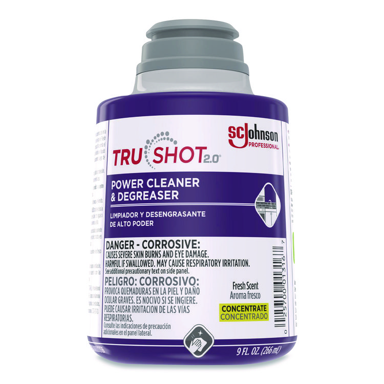 SC Johnson Professional TruShot 2.0 Power Cleaner, Fresh Scent, 9 oz Cartridge, 4/Carton (SJN379842)