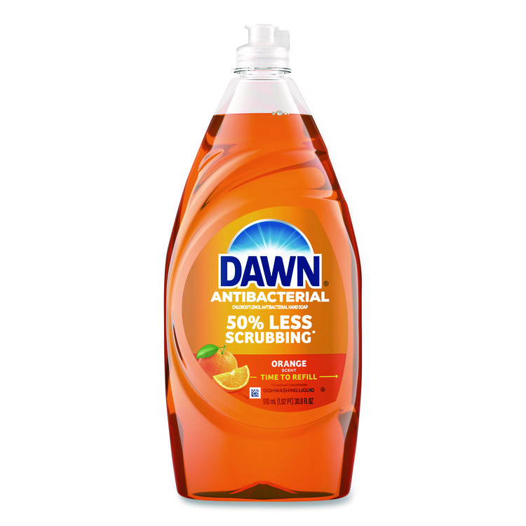 Dawn Ultra Antibacterial Dishwashing Liquid, Orange Scent, 30.8 oz Bottle, 8/Carton (PGC17121)