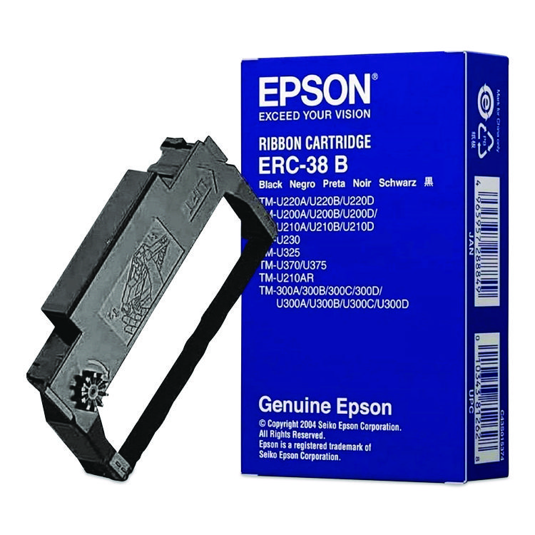 Epson ERC38B Ribbon, Black (EPSERC38B)