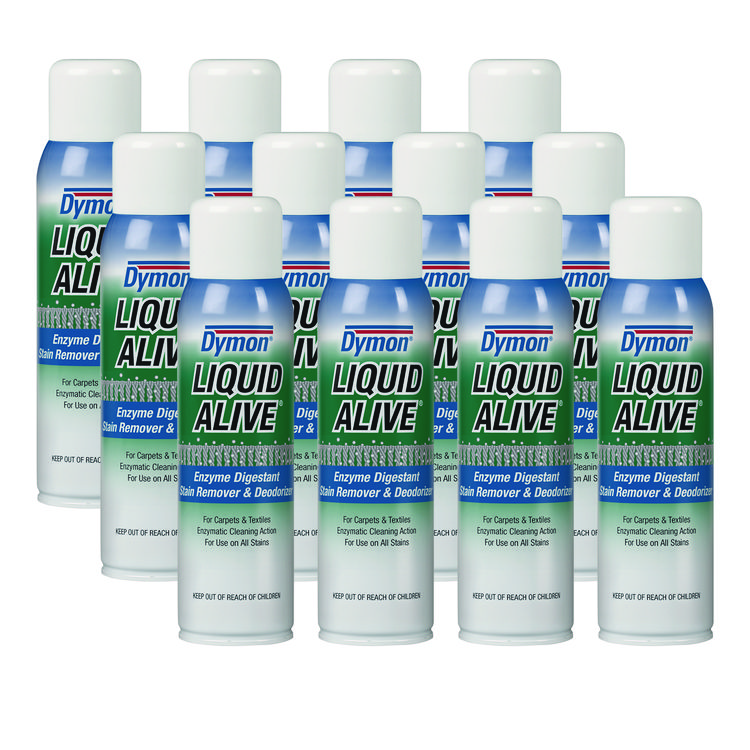 Dymon LIQUID ALIVE Carpet Cleaner/Deodorizer, 20 oz Aerosol Spray, 12/Carton (ITW33420)