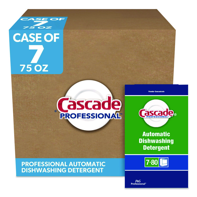 Cascade Professional Automatic Dishwasher Detergent Powder, Fresh Scent, 75 oz Box, 7/Carton (PGC59535CT)