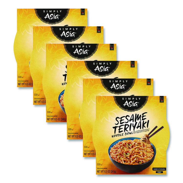 McCormick Simply Asia Sesame Teriyaki Noodle Bowl, 8.5 oz, 6/Carton (MKCTHA00086)
