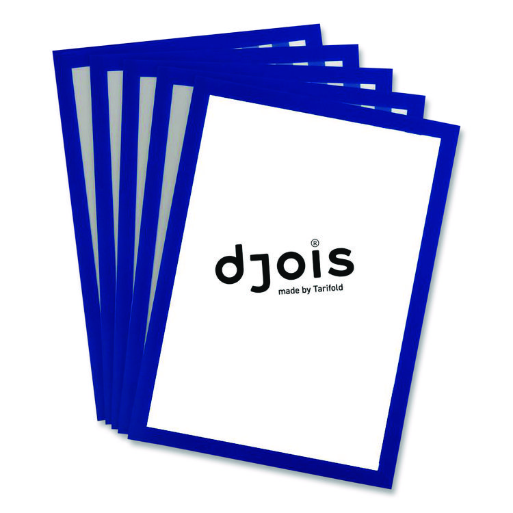 djois by Tarifold SOLO Magnetic Frame, 8.5 x 11 Insert, Blue Frame, 5/Pack (TFIP19630BLUE)