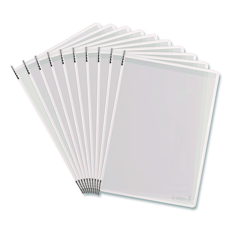 djois by Tarifold Antimicrobial Pivoting Pockets, 1 Section, White, 10/Pack (TFIPA020)