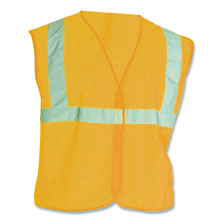 PIP ANSI Class 2 Hook and Loop Safety Vest, Large, Hi-Viz Orange (PID302MVGORL)