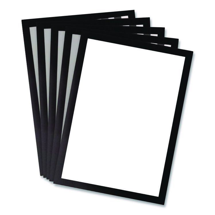 djois by Tarifold SOLO Magnetic Frame, 8.5 x 11 Insert, Black Frame, 5/Pack (TFIP19630BLACK)