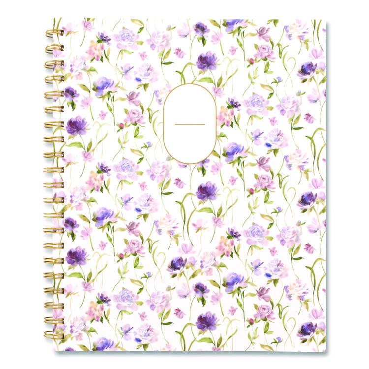 Cambridge Leah Bisch Petite Floral Academic Weekly Monthly Planner, 11 x 8.5, Purple/Green Cover, 12-Month (July to June): 2025 to 2026 (AAGLB38905A)