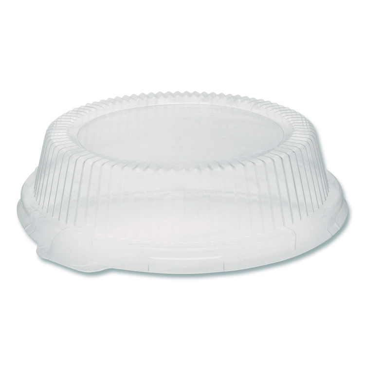 Pactiv Evergreen ClearView Dome-Style Lid with Tabs, 8.75" Diameter x 0.8" h, Clear, Plastic, 126/Carton (PCTYCI800090000)