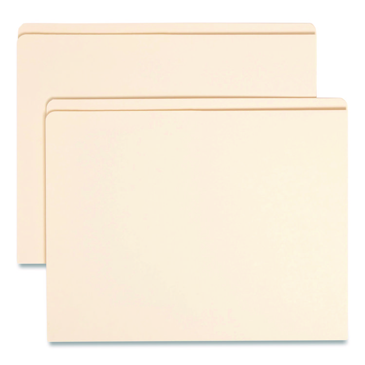 Smead Top Tab File Folders with Inside Pocket, Straight Tabs, Letter Size, Manila, 50/Box (SMD10315)