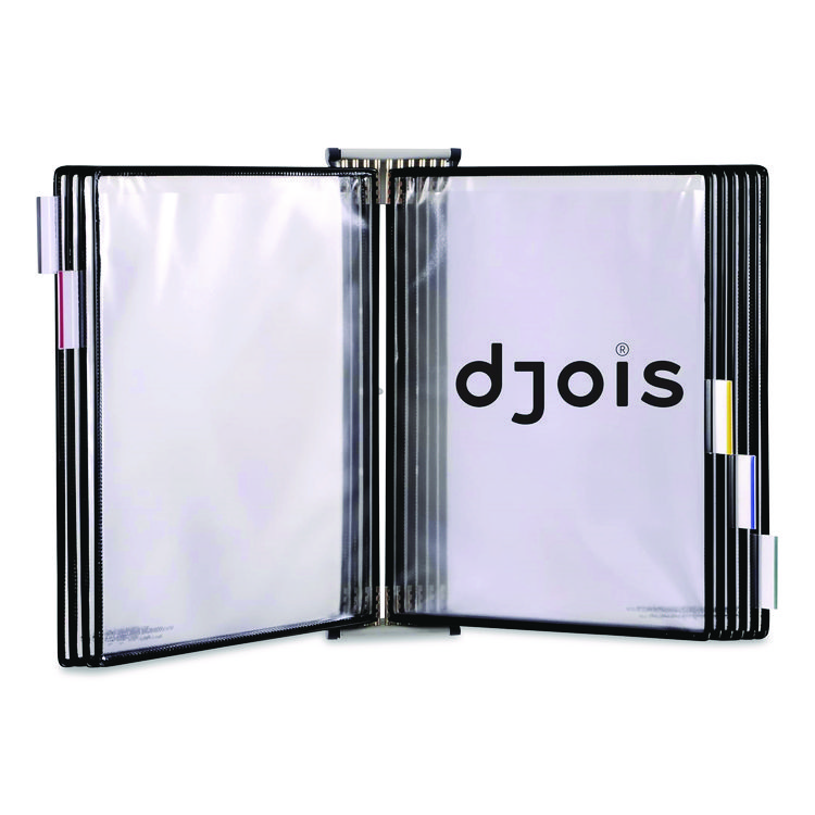 djois by Tarifold Wall Unit Reference Starter Set, 10 Panels with Black Borders, White Base (TFIW271)