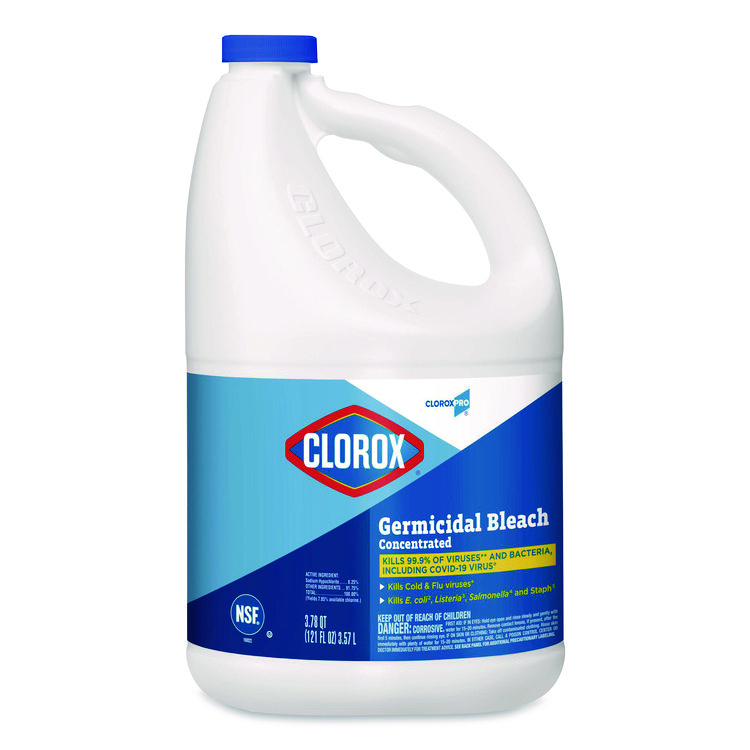 Clorox Concentrated Germicidal Bleach, Regular, 121 oz Bottle (CLO30966EA)