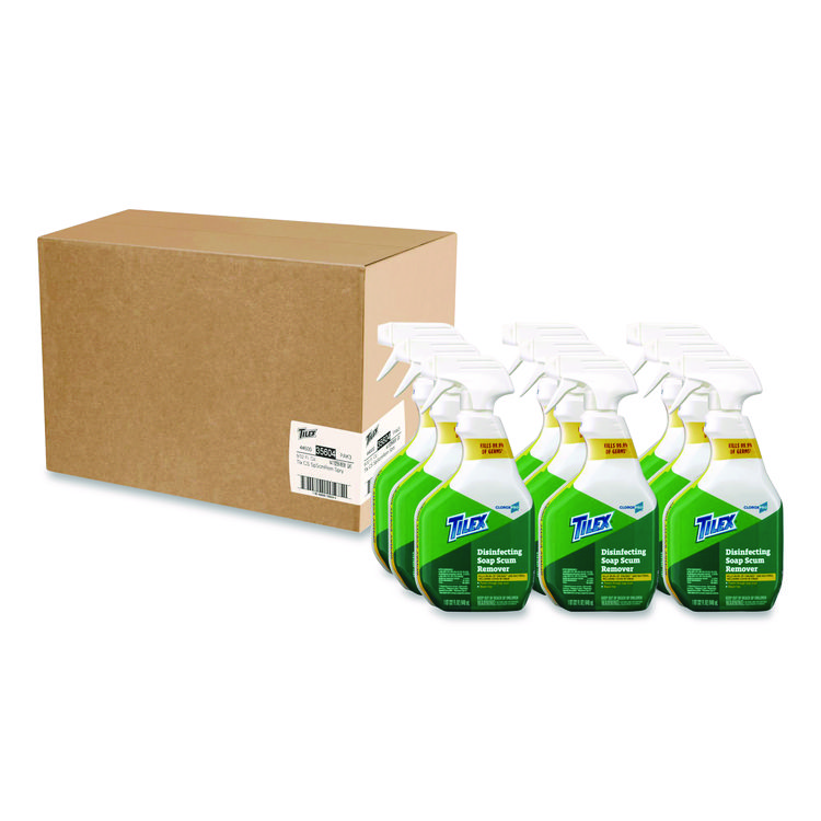 Tilex CloroxPro Disinfecting Soap Scum Remover Spray, 32 oz Smart Tube Spray, 9/Carton (CLO35604CT)