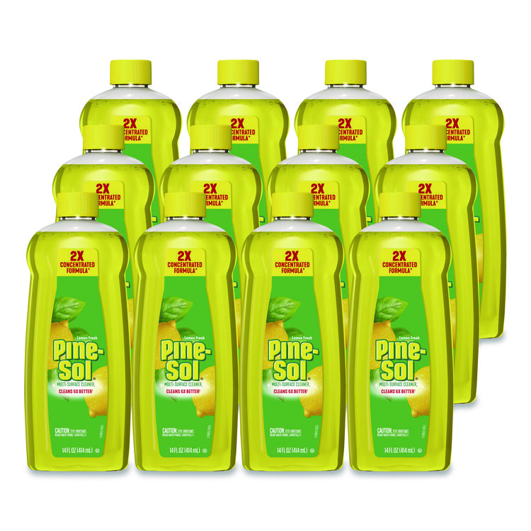 Pine-Sol Multi-Surface Cleaner Concentrated, Lemon Fresh Scent, 14 oz Bottle, 12/Carton (CLO60148CT)
