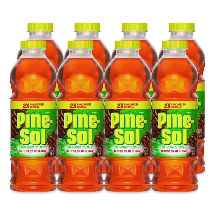 Pine-Sol Multi-Surface Cleaner Disinfectant Concentrated, Pine Scent, 20 oz Bottle, 8/Carton (CLO60149CT)