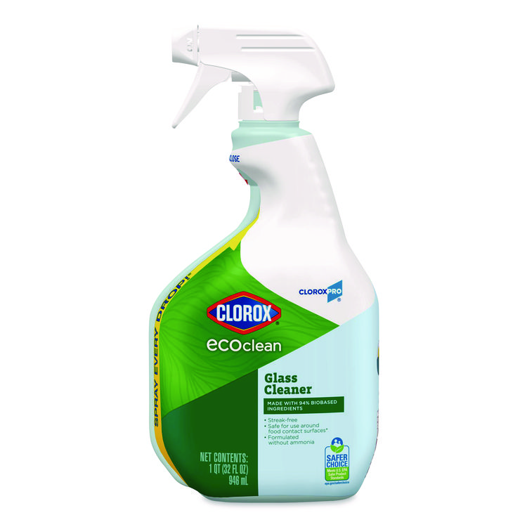Clorox Clorox Pro EcoClean Glass Cleaner, Unscented, 32 oz Spray Bottle (CLO60277)