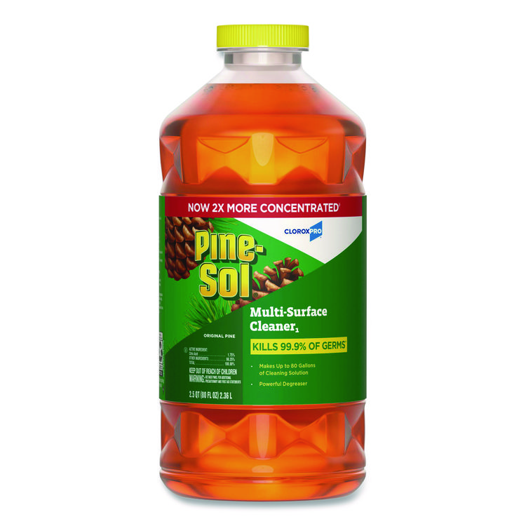 Pine-Sol CloroxPro Multi-Surface Cleaner Disinfectant Concentrated, Original Pine, 80 oz Bottle (CLO60606EA)