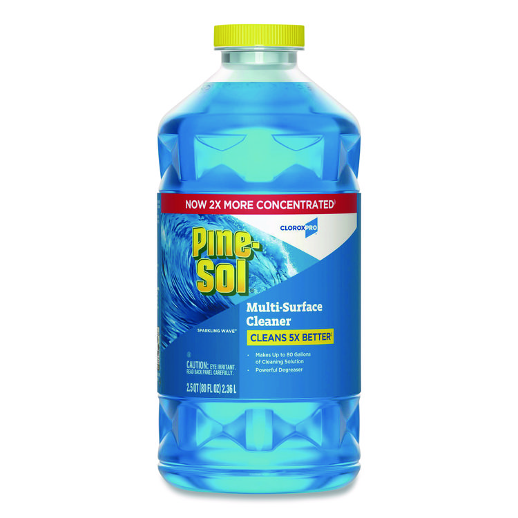 Pine-Sol CloroxPro Multi-Surface Cleaner Concentrated, Sparkling Wave Scent, 80 oz Bottle (CLO60609EA)