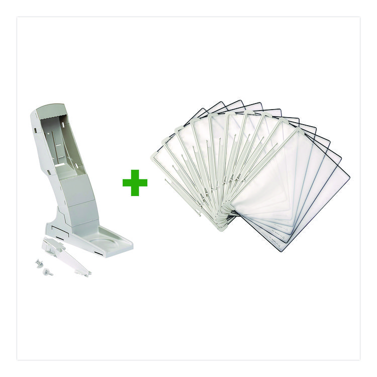 djois by Tarifold Expansion Set for TD271 Desktop Reference System, 10 Panels with Gray Borders, Gray Base (TFITE271)