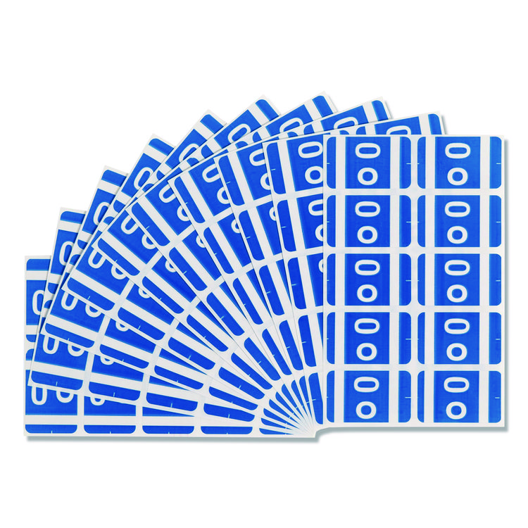 Smead AlphaZ Color-Coded Second Letter Alphabetical Labels, O, 1 x 1.63, Dark Blue, 10/Sheet, 10 Sheets/Pack (SMD67185)